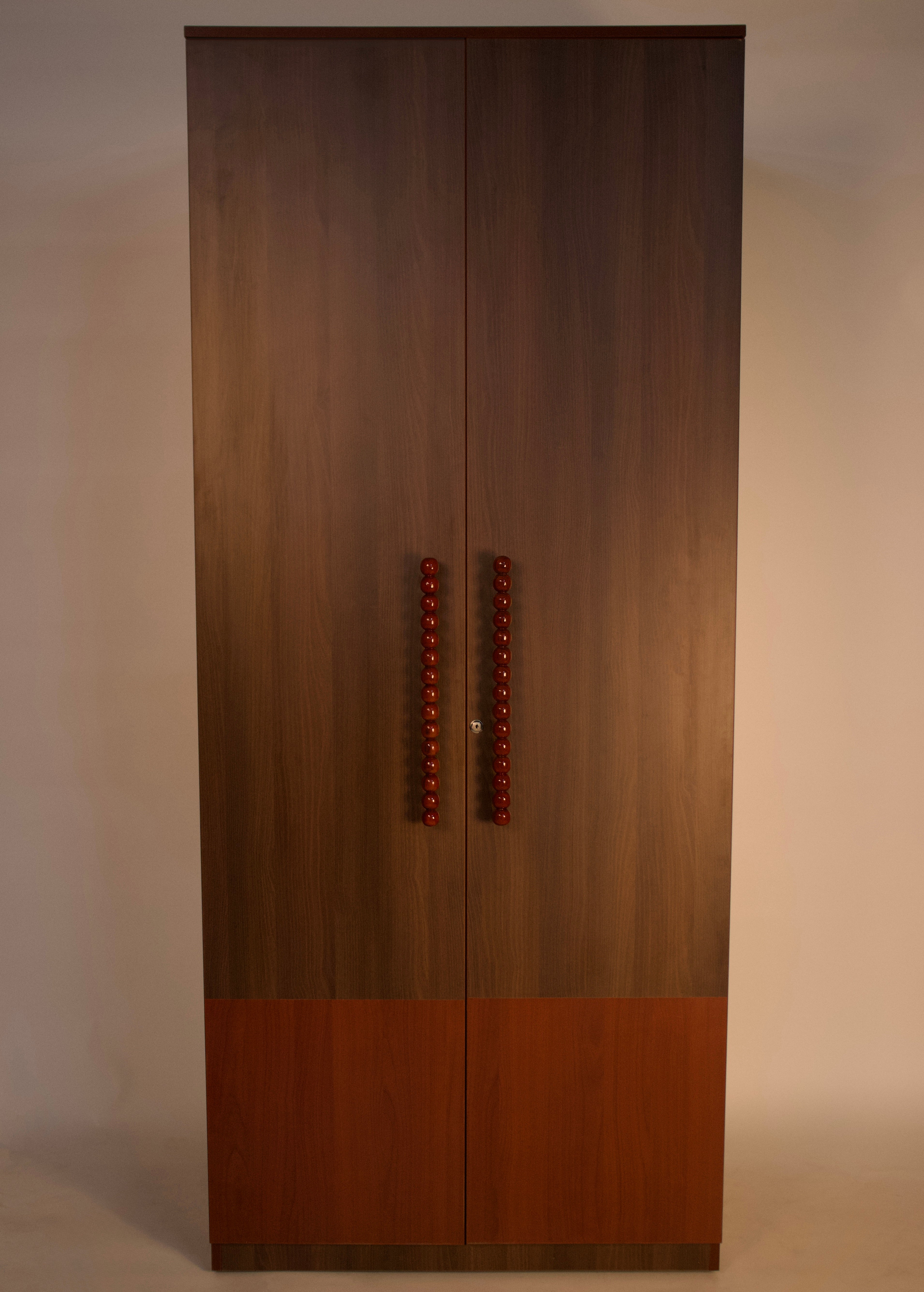 wooden-wardrobe-red-handles-modern-2-door-risa